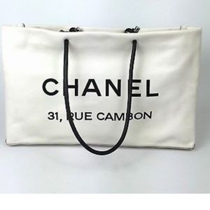Authentic Chanel leather tote